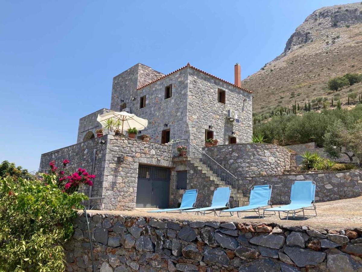 Villa Traditional Tower: Sea View Retreat Areopoli Exterior photo